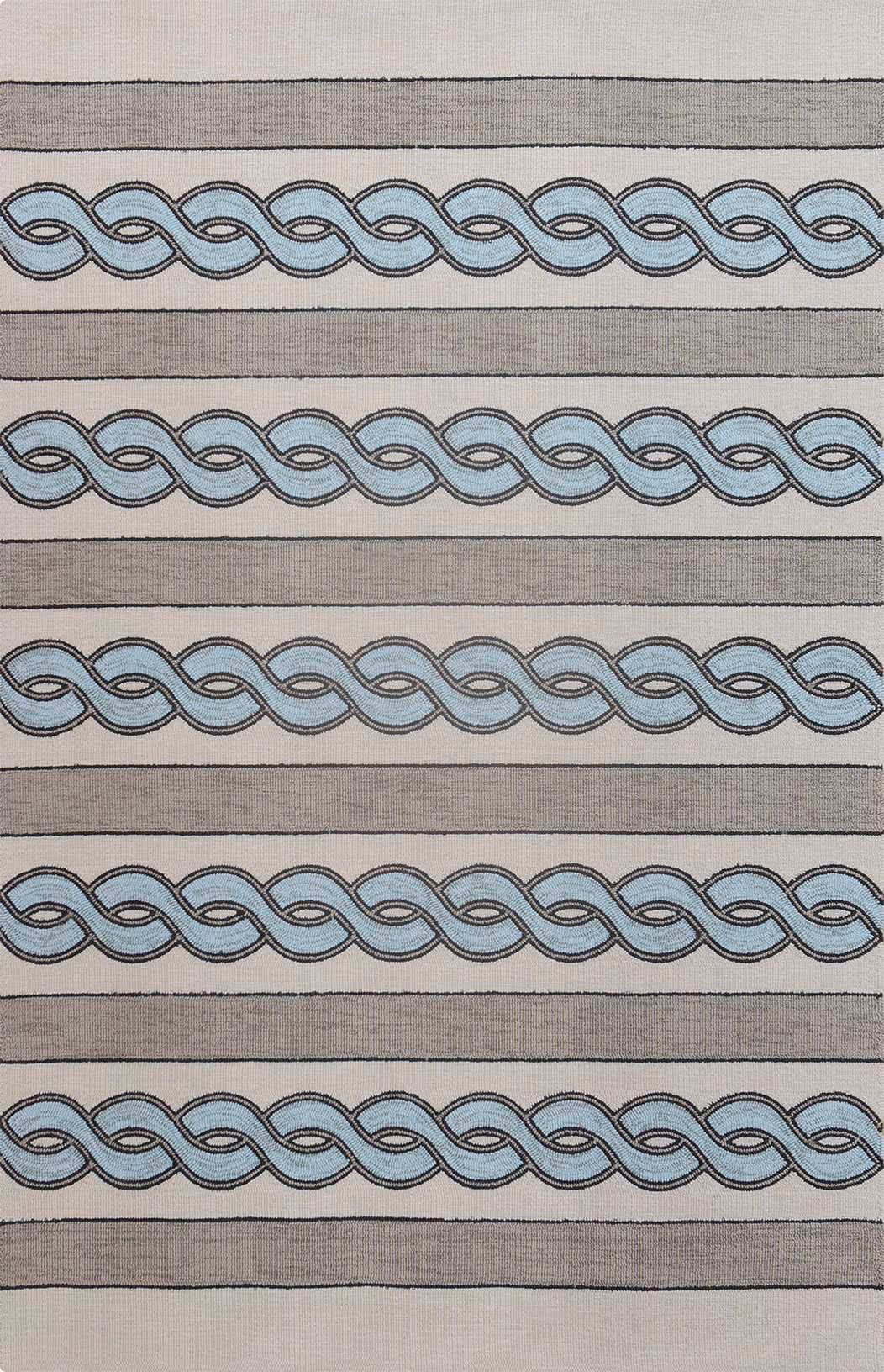 Libby Langdon Hamptons 5235 Ivory/Spa Cable Knit Area Rug