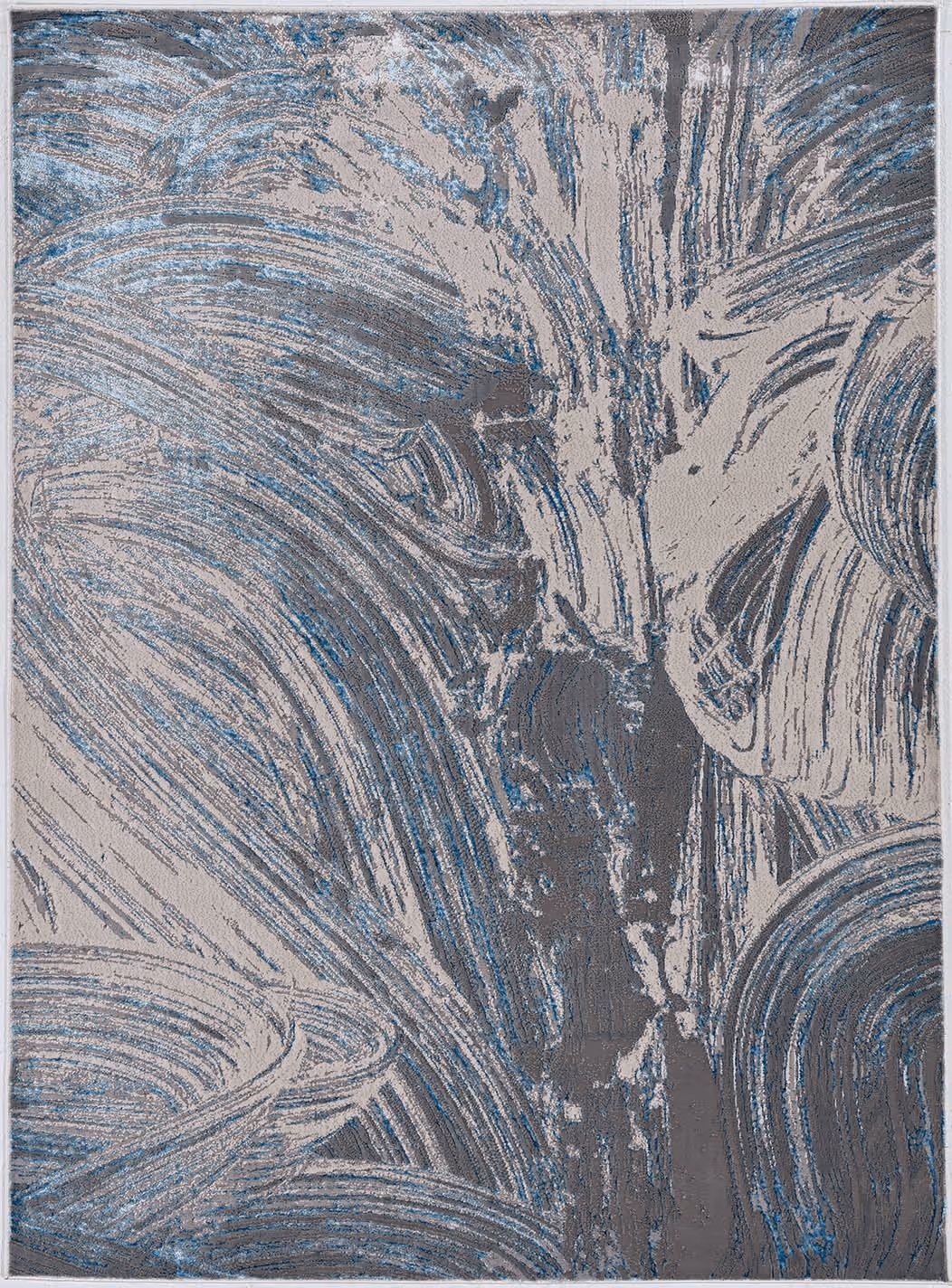 Luna 7130 Silver/Blue Stroked Area Rug