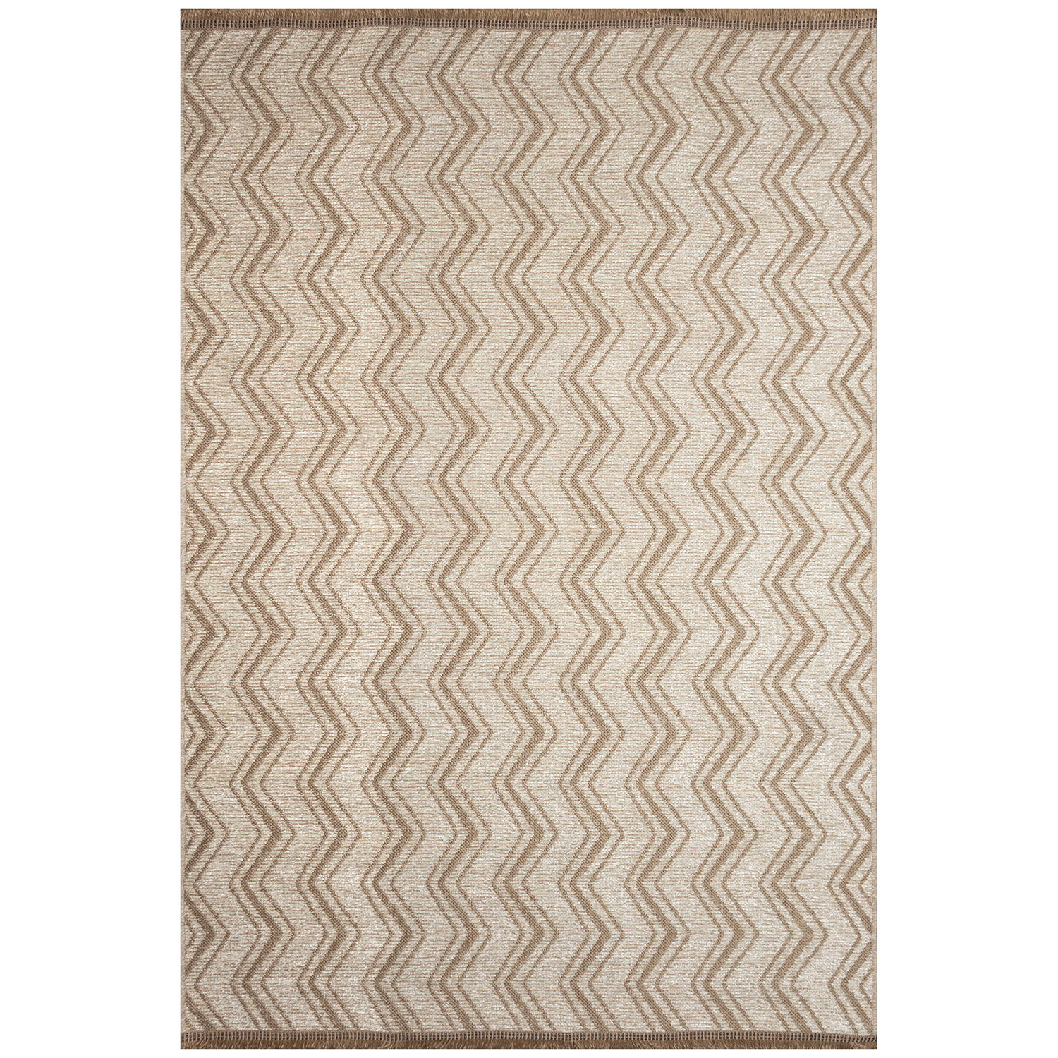 Liora Manne Mercer Low Profile  Non-Skid Indoor  Woven Rug- Zigzag Ivory  Product Image