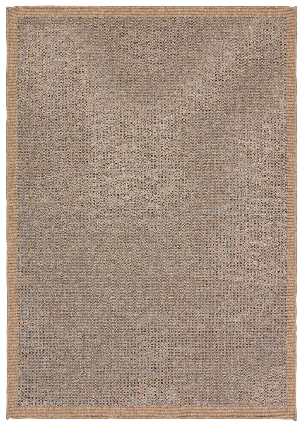 Vibe by Jaipur Living Kidal Indoor/Outdoor Solid Brown/ Blue Runner Rug  Product Image