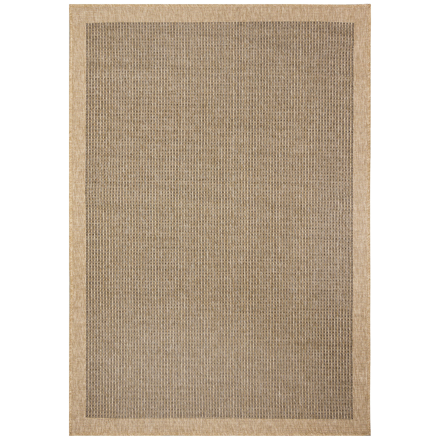 Liora Manne Sahara Low Profile  Easy Care Woven Weather Resistant Rug- Texture Border Natural  Product Image