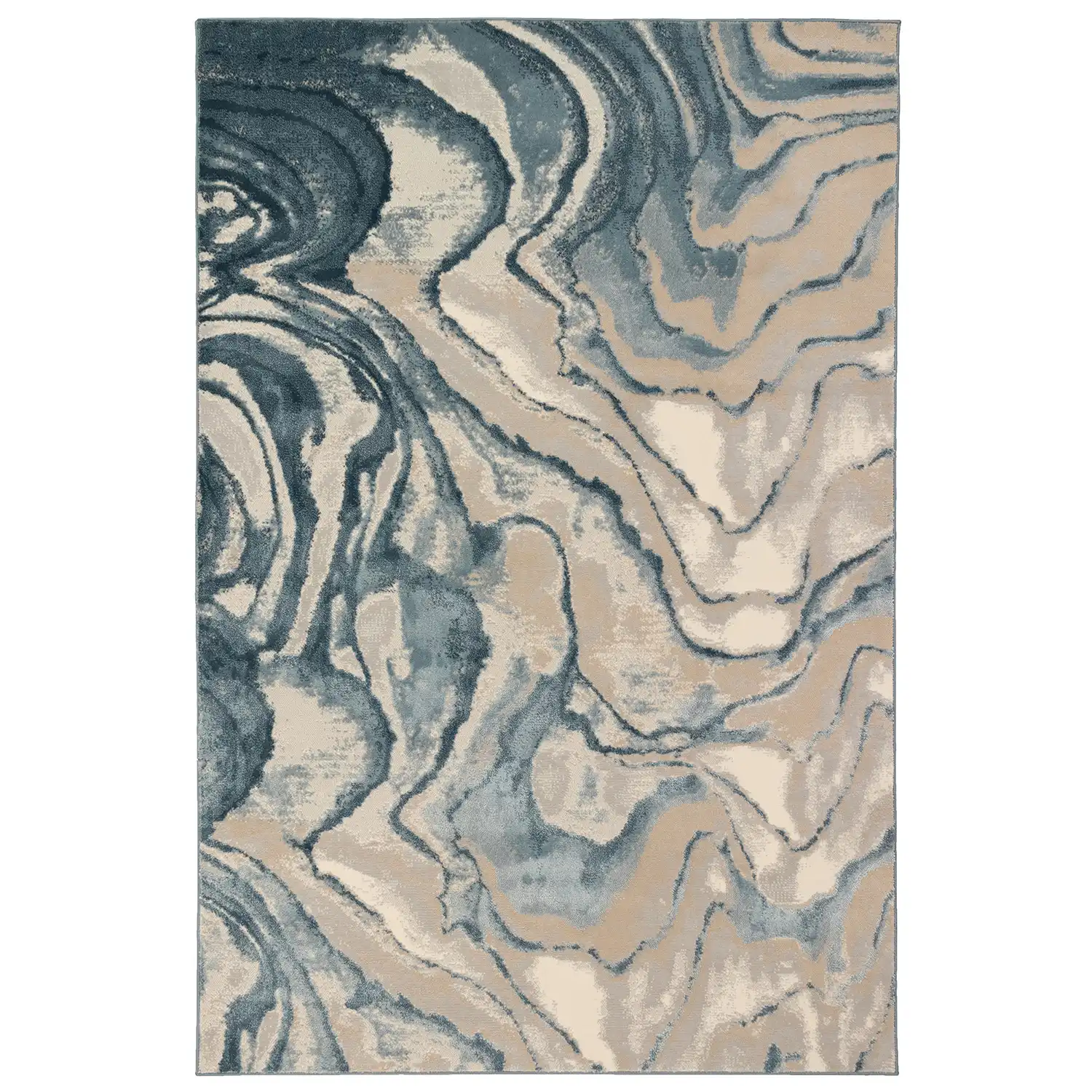 Liora Manne Soho Machine Made Soft  Rectangular Area Rug Rug-Contemporary, Home, Abstract, Agate Blu Product Image