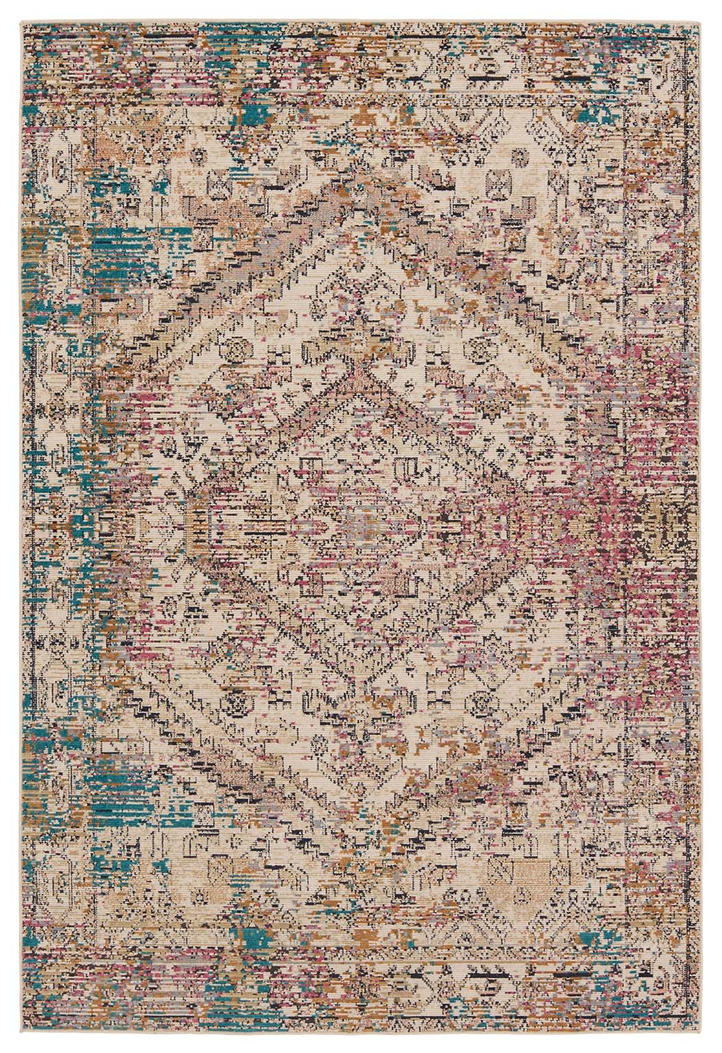 Vibe by Jaipur Living Armeria Indoor/Outdoor Medallion Multicolor/ Ivory Runner Rug  Product Image