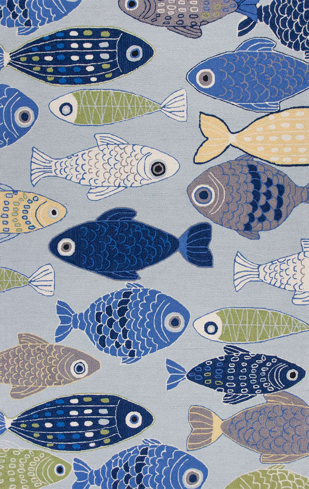 Sonesta 2010 Lt Blue Sea Of Fish Area Rug Product Image