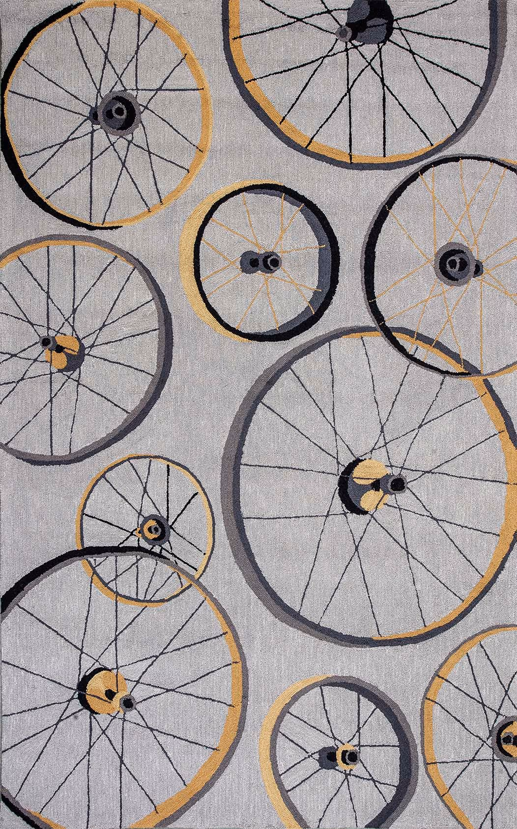 Sonesta 2035 Grey Wheels In Motion Area Rug