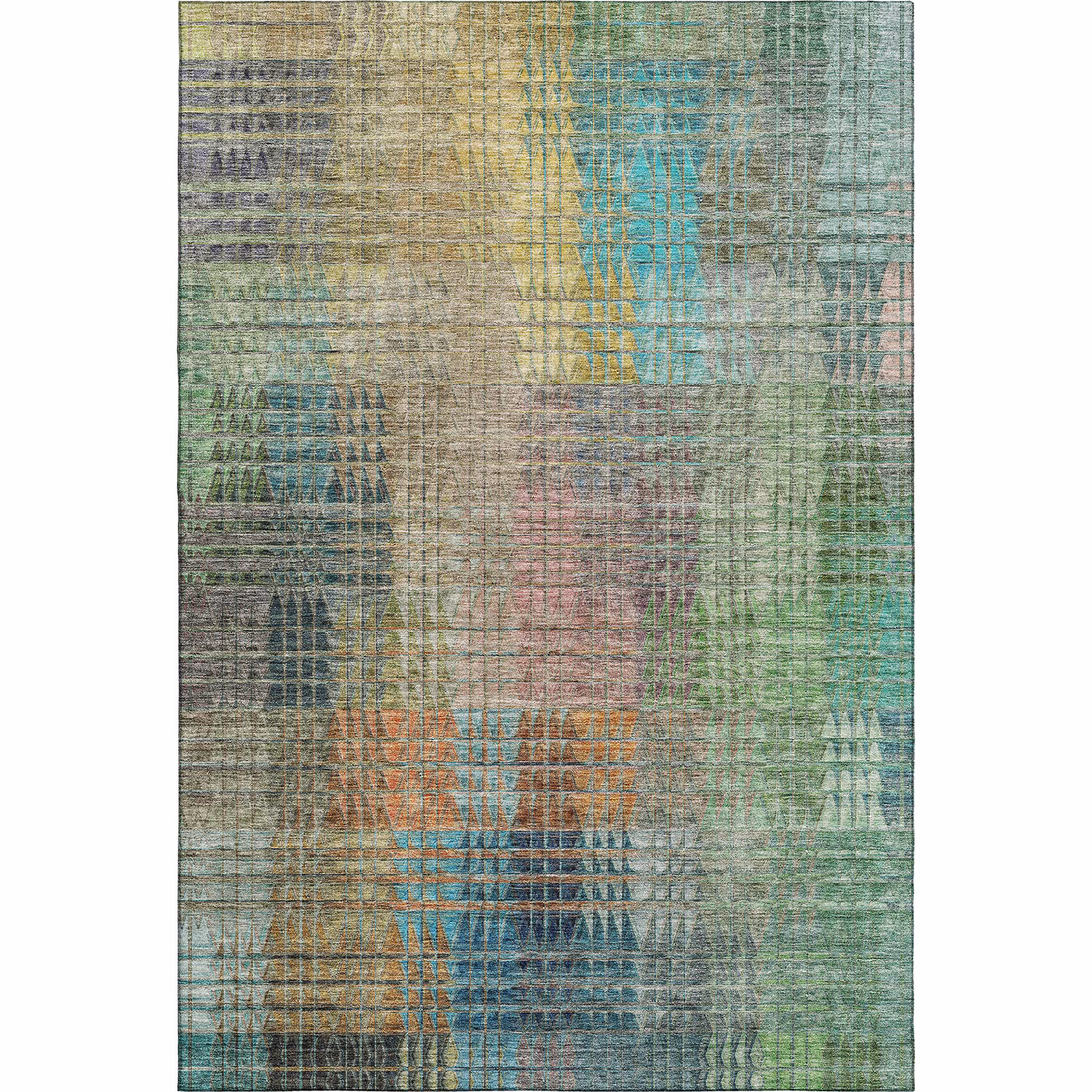 Trevi TV6 Green Modern Rug Product Image