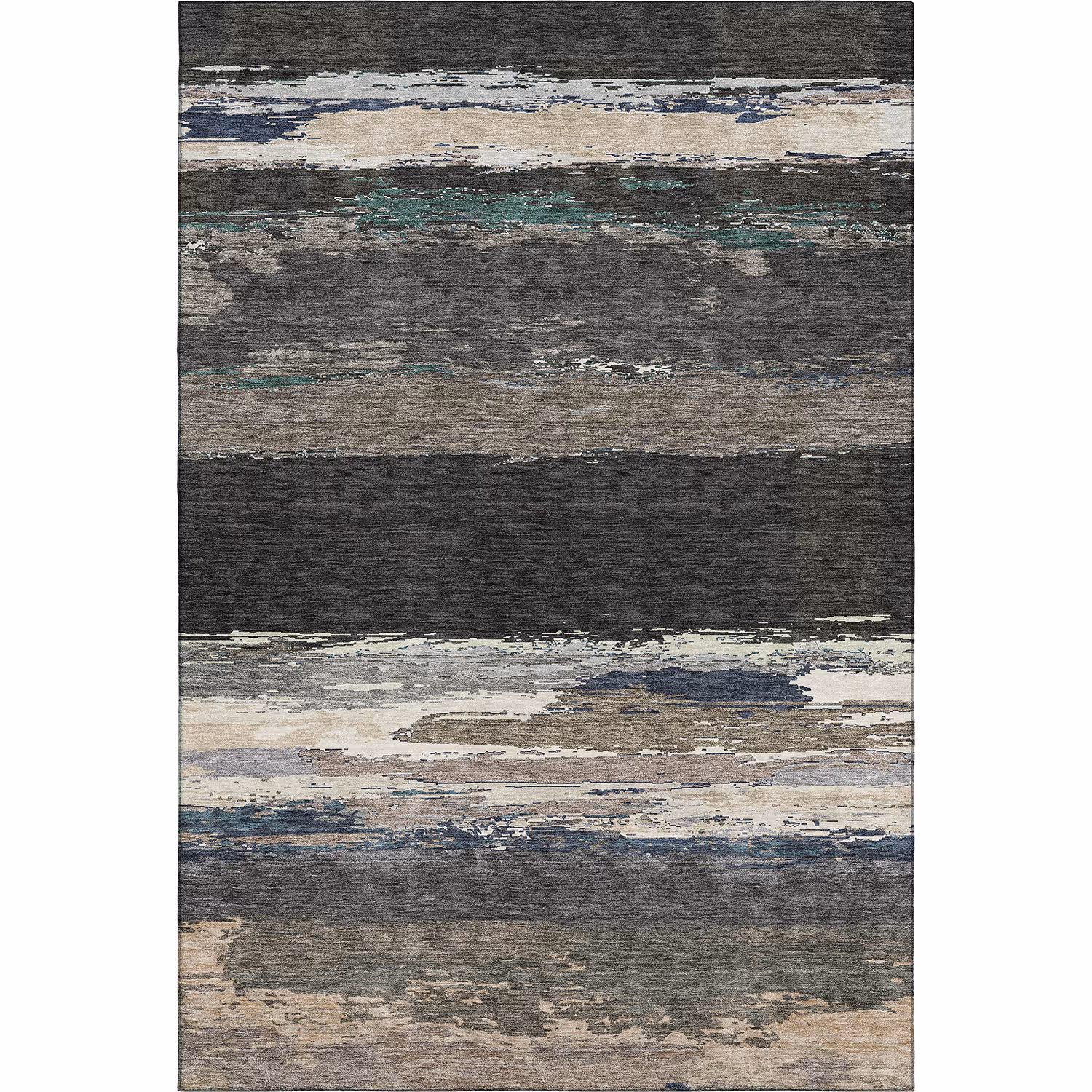 Trevi TV8 Black Modern Rug Product Image