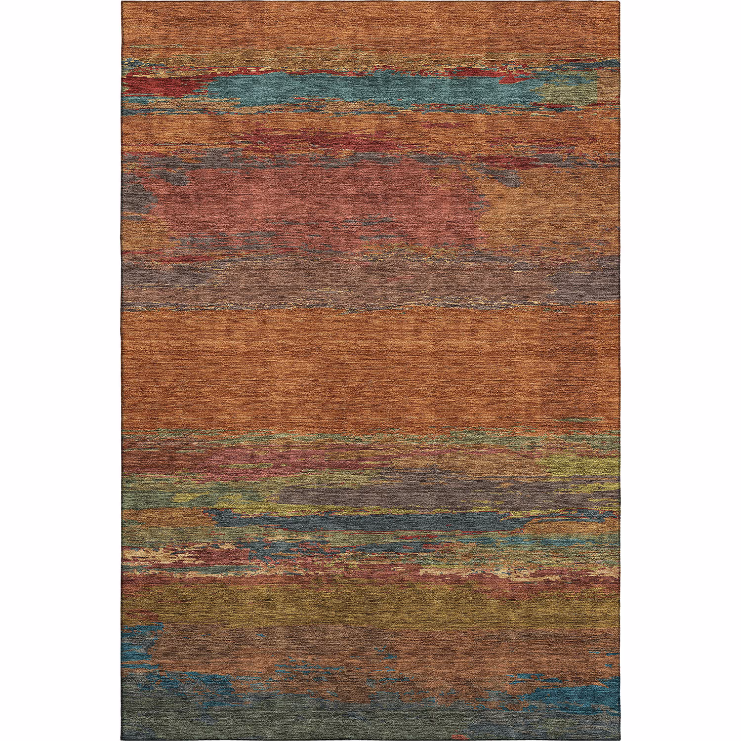 Trevi TV8 Terracotta Modern Rug Product Image