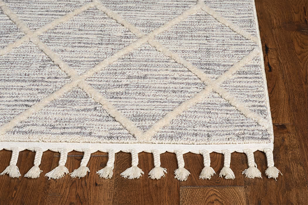 Willow 1102 Ivory Grey Honeycomb Area Rug Product Image
