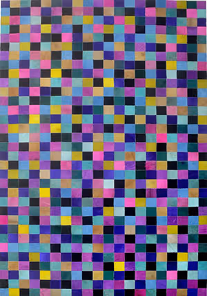 Modern Loom Multi-Colored Patterned Leather Rug 7 Product Image