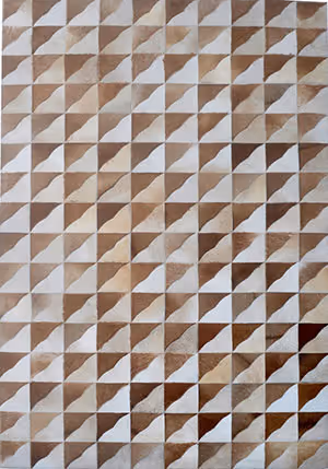 Modern Loom Brown Patterned Leather Rug Product Image