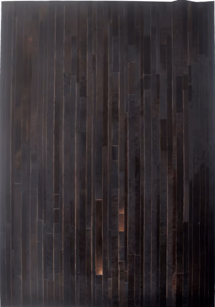 Modern Loom Brown Patterned Leather Rug 3