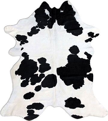 AyubRugs White Patterned Cow Hide Rug Product Image