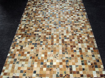 AyubRugs Brown Patterned Leather Rug 2 Product Image