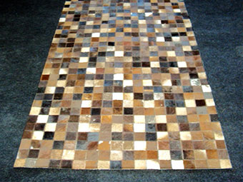 AyubRugs Multi-Colored Leather Rug 2 Product Image
