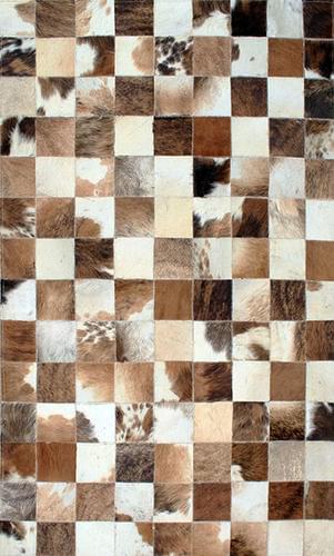 AyubRugs Beige Patterned Leather Rug Product Image