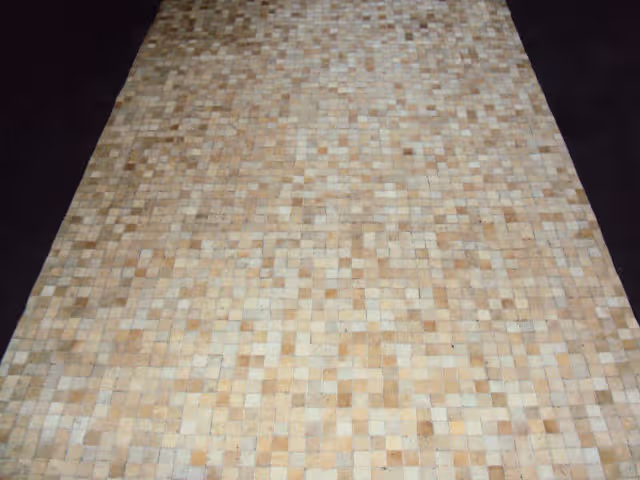 AyubRugs White Leather Rug 3