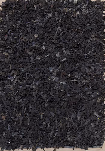 Black Leather Shag 3'5 x 5'11"" Product Image