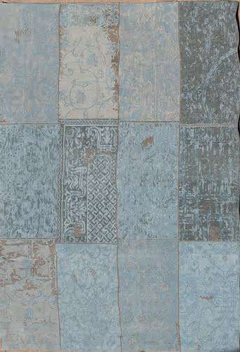 Blue Patchwork Tuft 5'10 x 6'6" Product Image