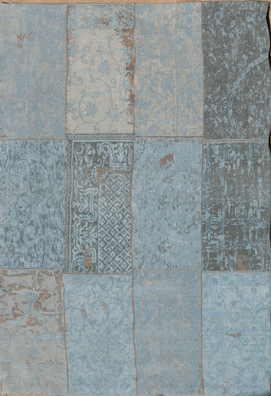 Blue Patchwork Tuft 5'10 x 6'6