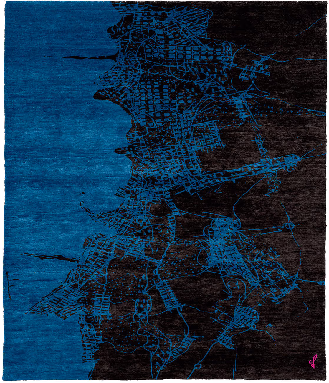 Christopher Fareed Wool/Silk Maarat Knotted 5'9 x 8'