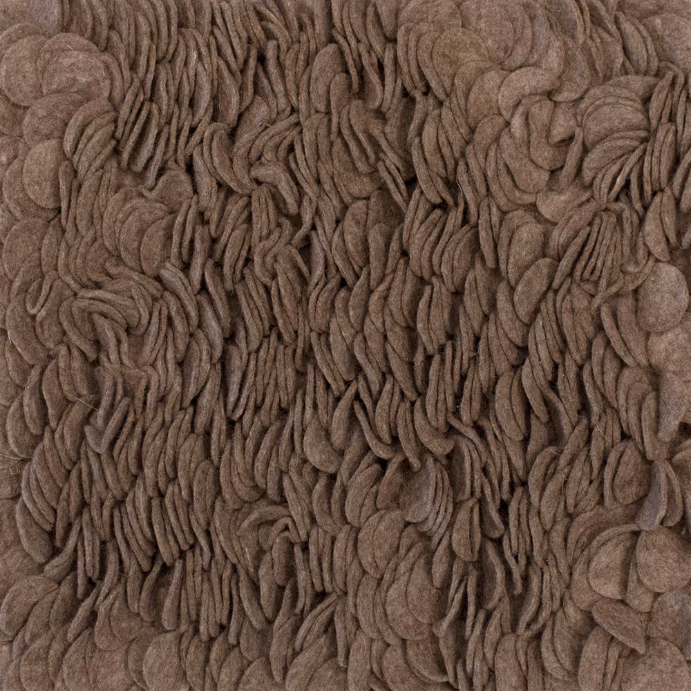 Enoki Taupe Felt Shag Rug