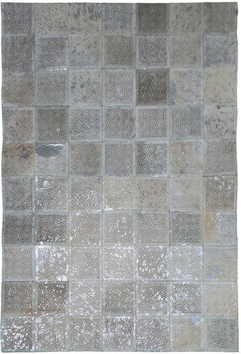 Christopher Fareed Gray Leather Patterned Rug Product Image
