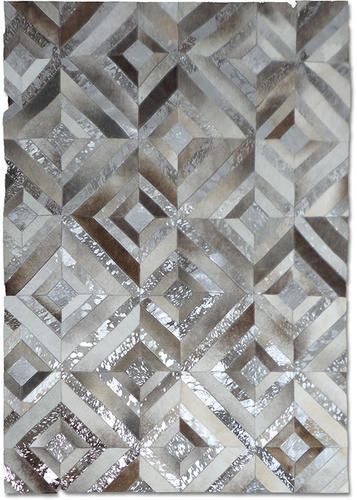 Christopher Fareed Gray Leather Patterned Rug 3 Product Image