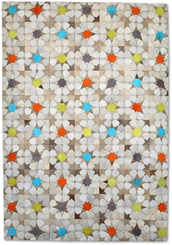 Christopher Fareed Multi-Colored Leather Patterned Rug Product Image