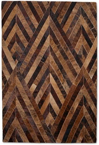 Christopher Fareed Brown Leather Patterned Rug 3 Product Image