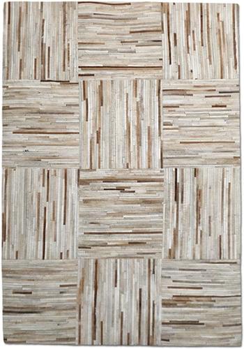 Christopher Fareed Beige Leather Patterned Rug Product Image