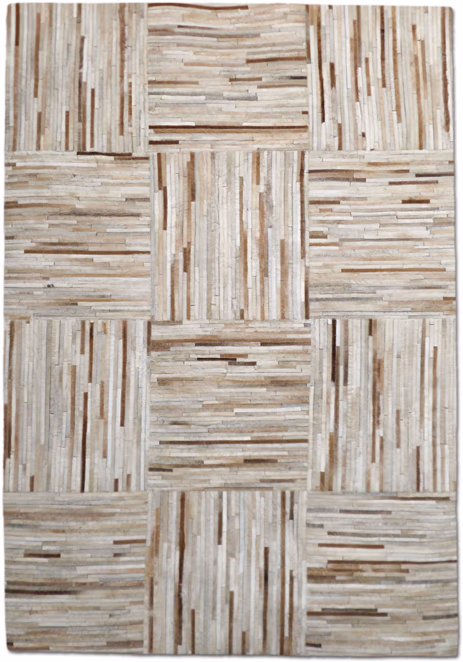 Christopher Fareed Beige Leather Patterned Rug