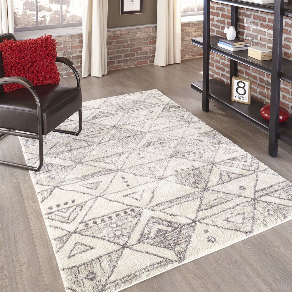 Modern Loom Lima LI06 Ivory Transitional Rug from the Bauhaus Minimal