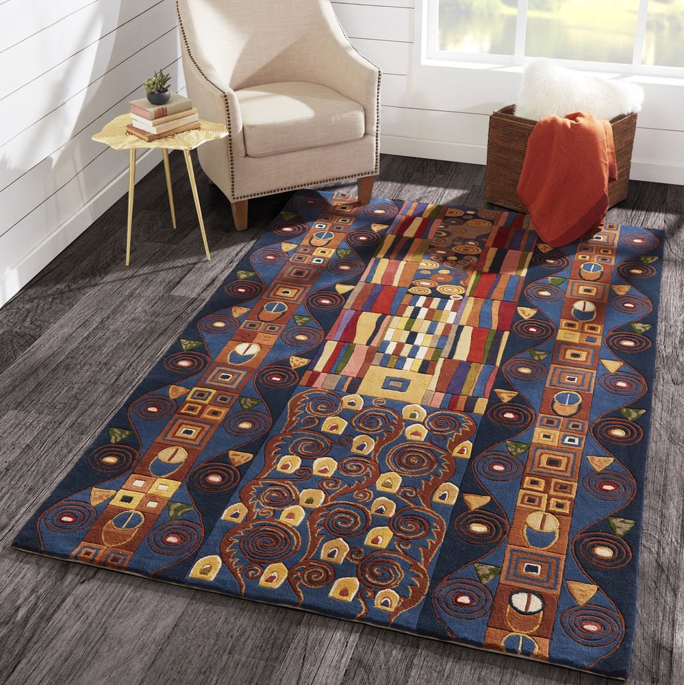 Momeni New Wave NW02 Blue Rug from the Modern Rug Masters