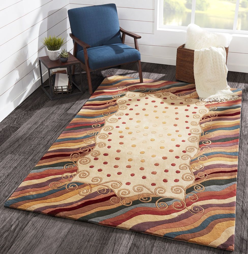 Momeni New Wave NW-12 Beige Rug from the Assorted Transitional Rugs