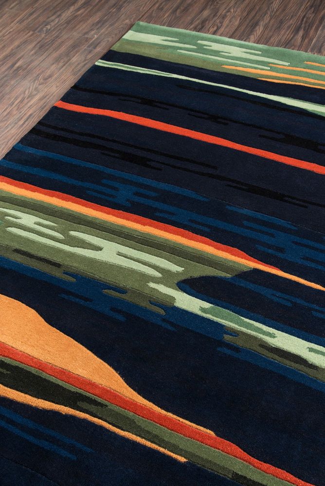 Momeni New Wave NW13 Navy Rug from the Textured Rugs collection at