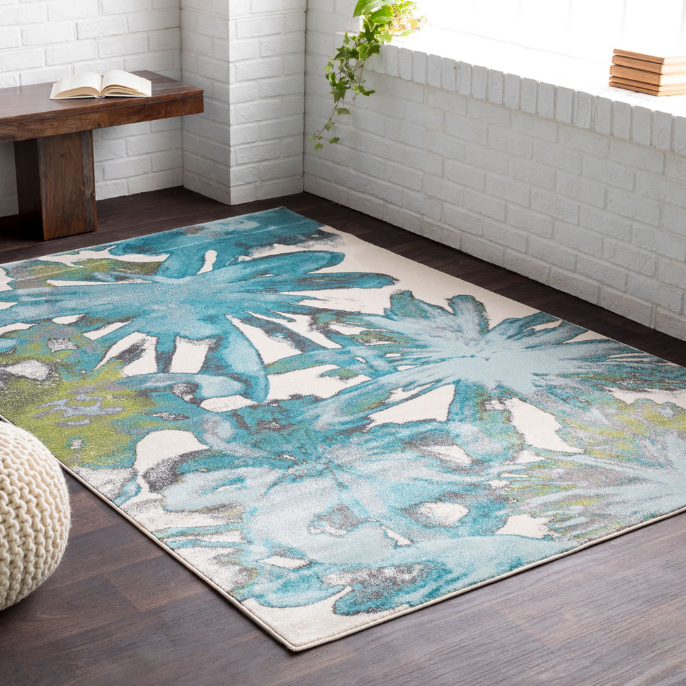 Surya Aberdine ABE8003 Aqua Synthetic Abstract Rug from the Modern Rug