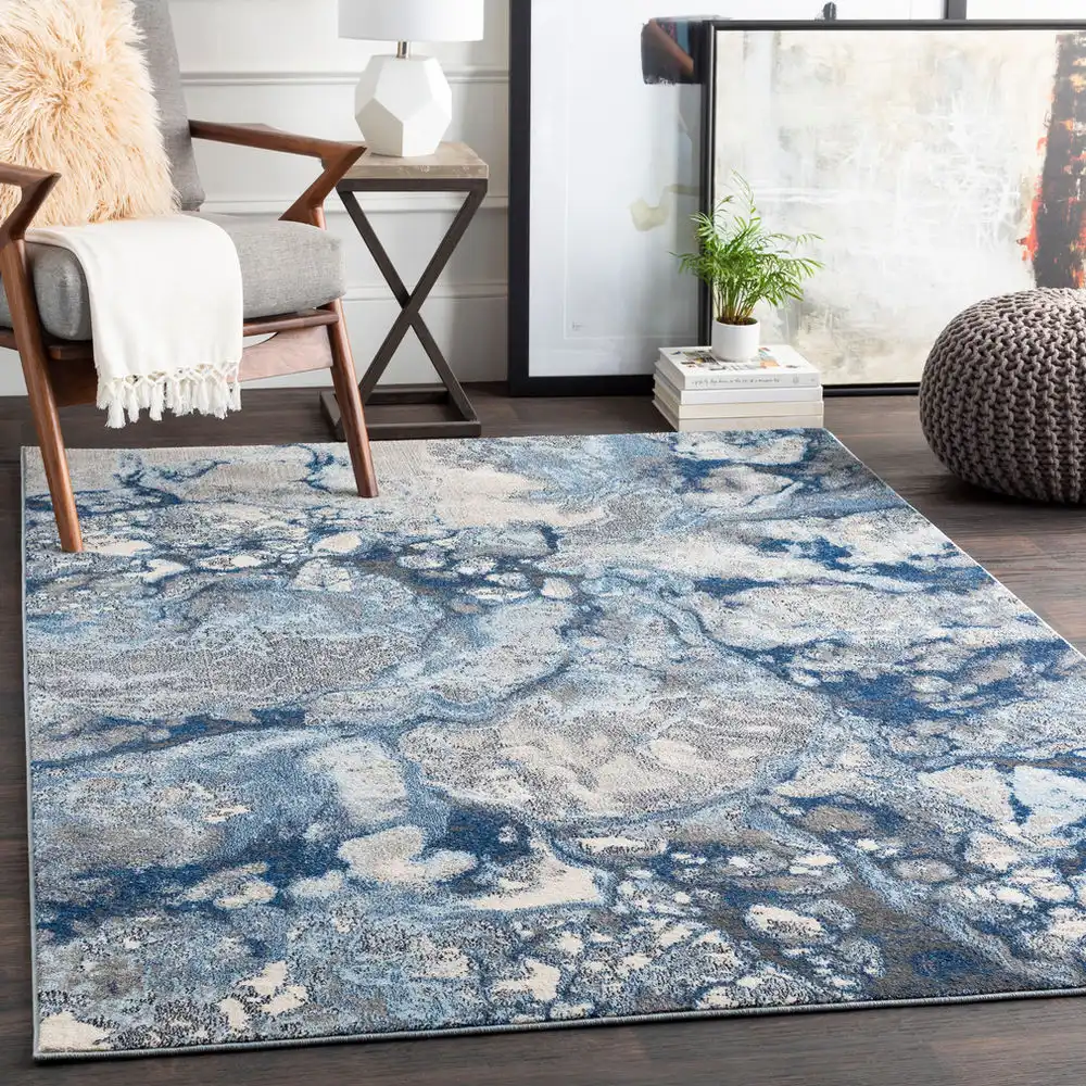 Surya Aberdine ABE-8029 Bright Blue Abstract Synthetic Rug from the ...