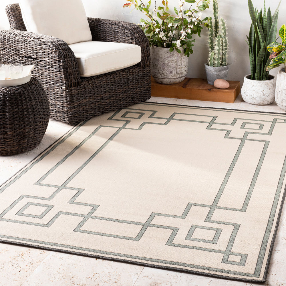 Surya Alfresco ALF9629 Sage Outdoor Synthetic Rug from the Bauhaus