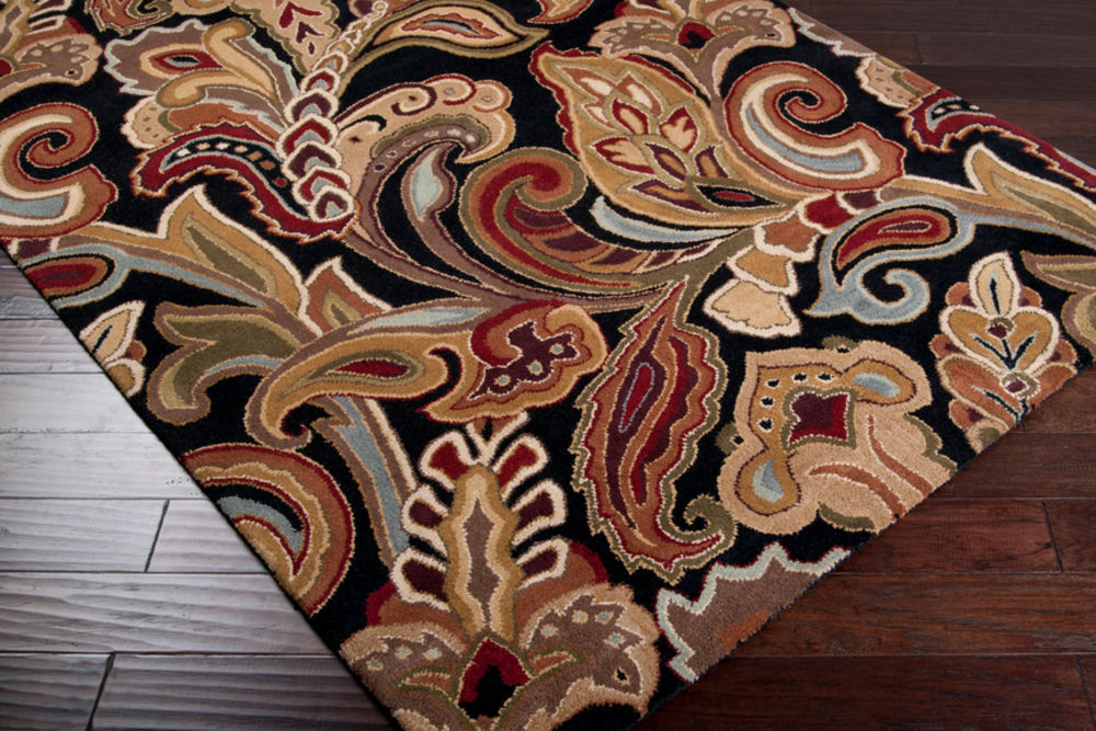 Surya Aurora AUR1002 Black Wool Transitional Rug from the Assorted