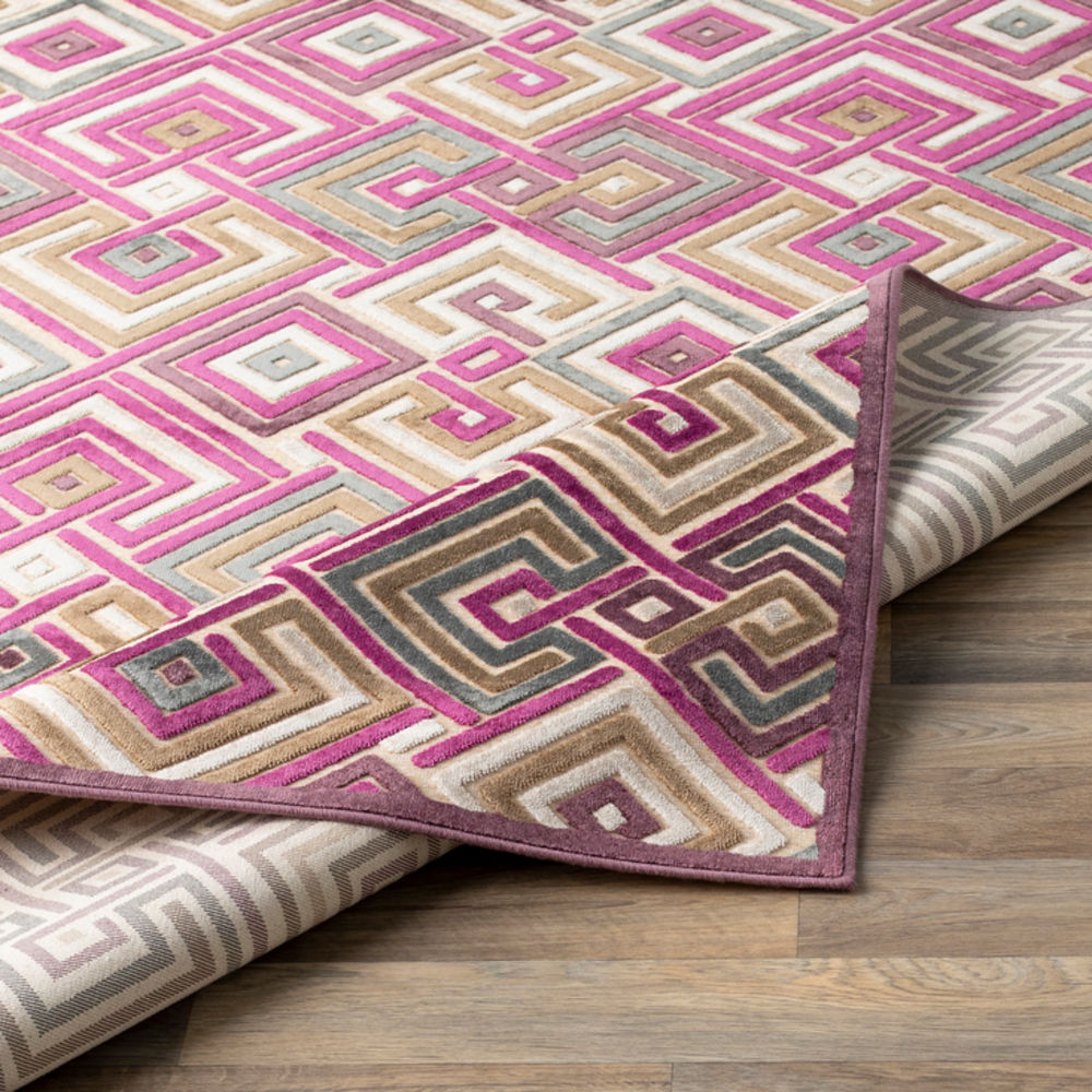 Surya Basilica BSL7230 Bright Purple Synthetic Natural Fiber Rug from