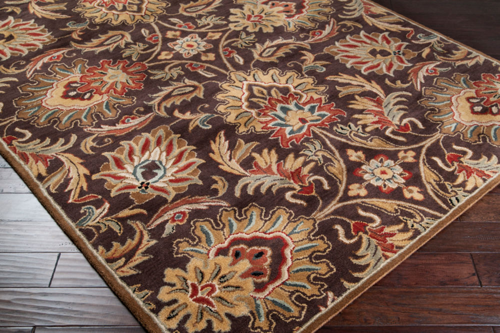 Surya caesar cae-1028 dark brown traditional wool rug from the Surya Caesar CAE-1028 Dark Brown Traditional Wool Rug from the