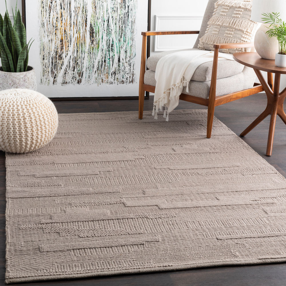 Surya Cocoon CCN1002 Taupe Wool Abstract Rug from the Modern Rug