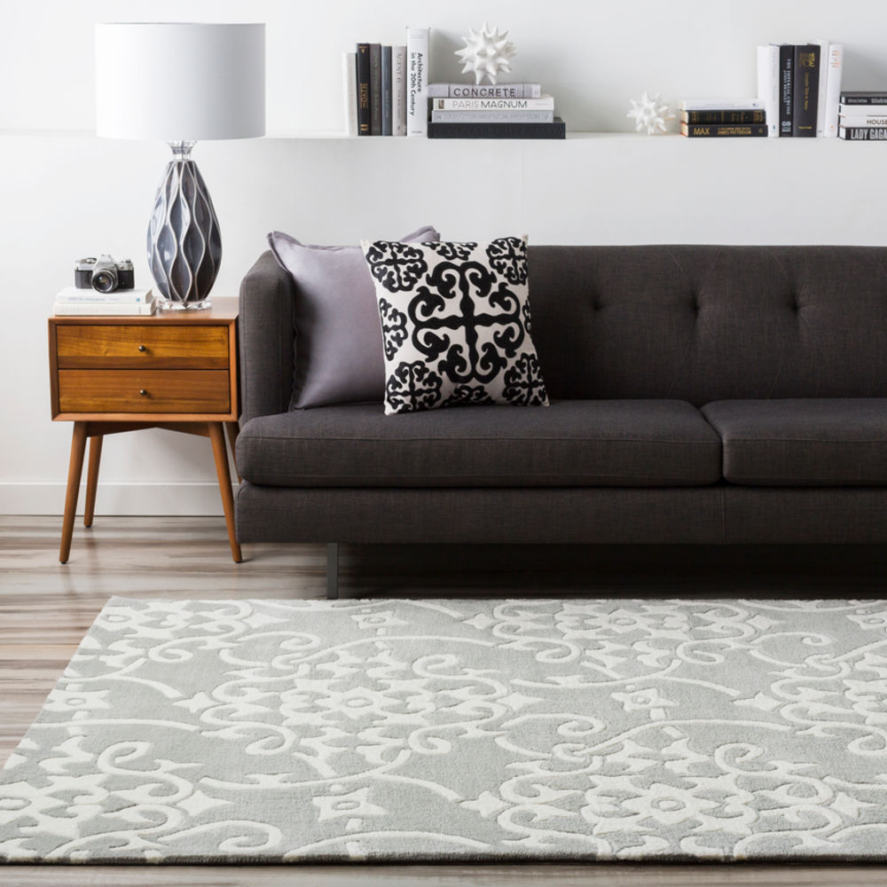 Surya Cosmopolitan COS8828 Medium Gray Transitional Patterned Rug from
