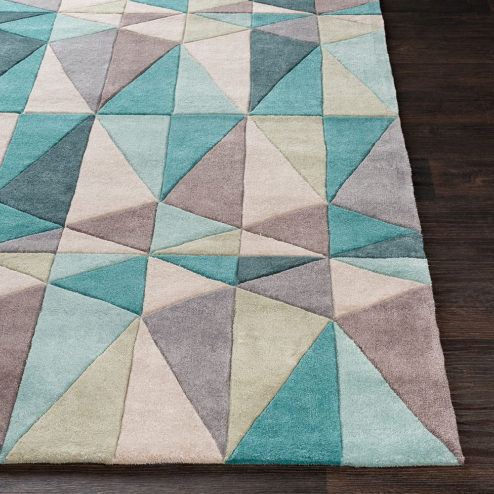 Surya Cosmopolitan COS9169 Teal Synthetic Abstract Rug from the Modern