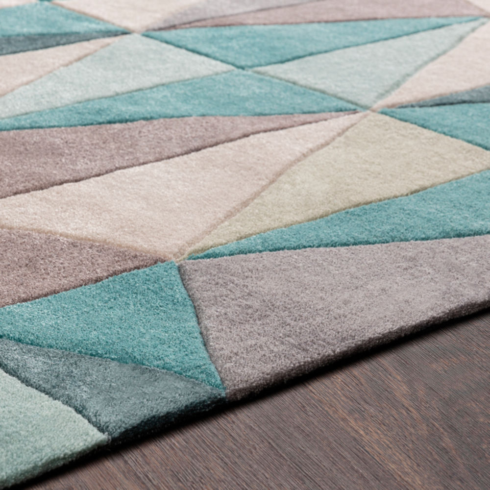 Surya Cosmopolitan COS9169 Teal Synthetic Abstract Rug from the Modern