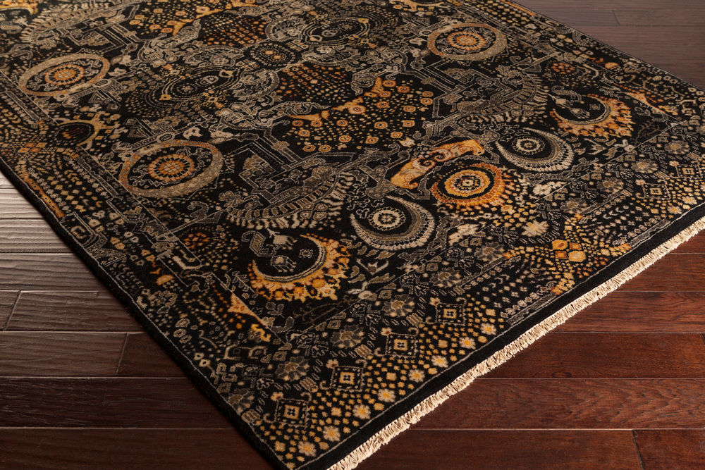 Surya Empress EMS7000 Black Wool Traditional Rug from the Assorted Traditional Rugs collection