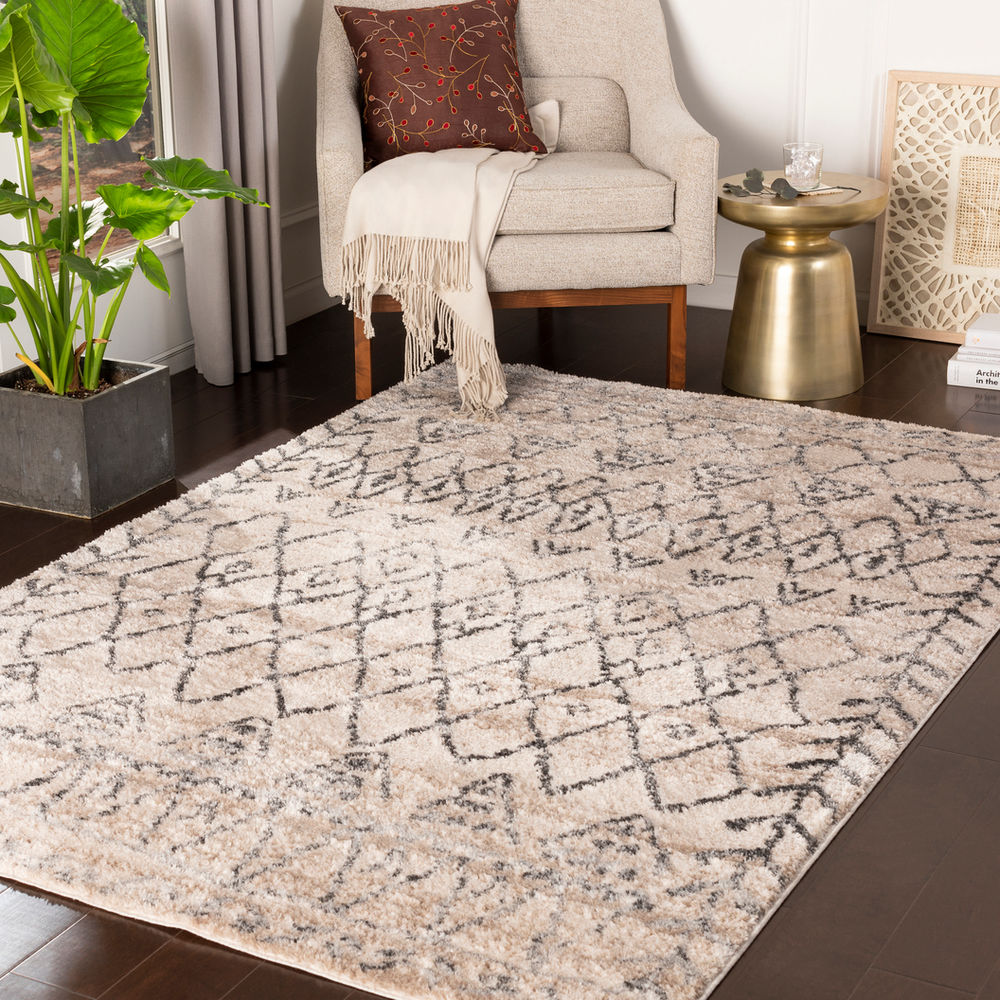 Surya Flokati FKT2303 Camel Abstract Synthetic Rug from the Modern Rug