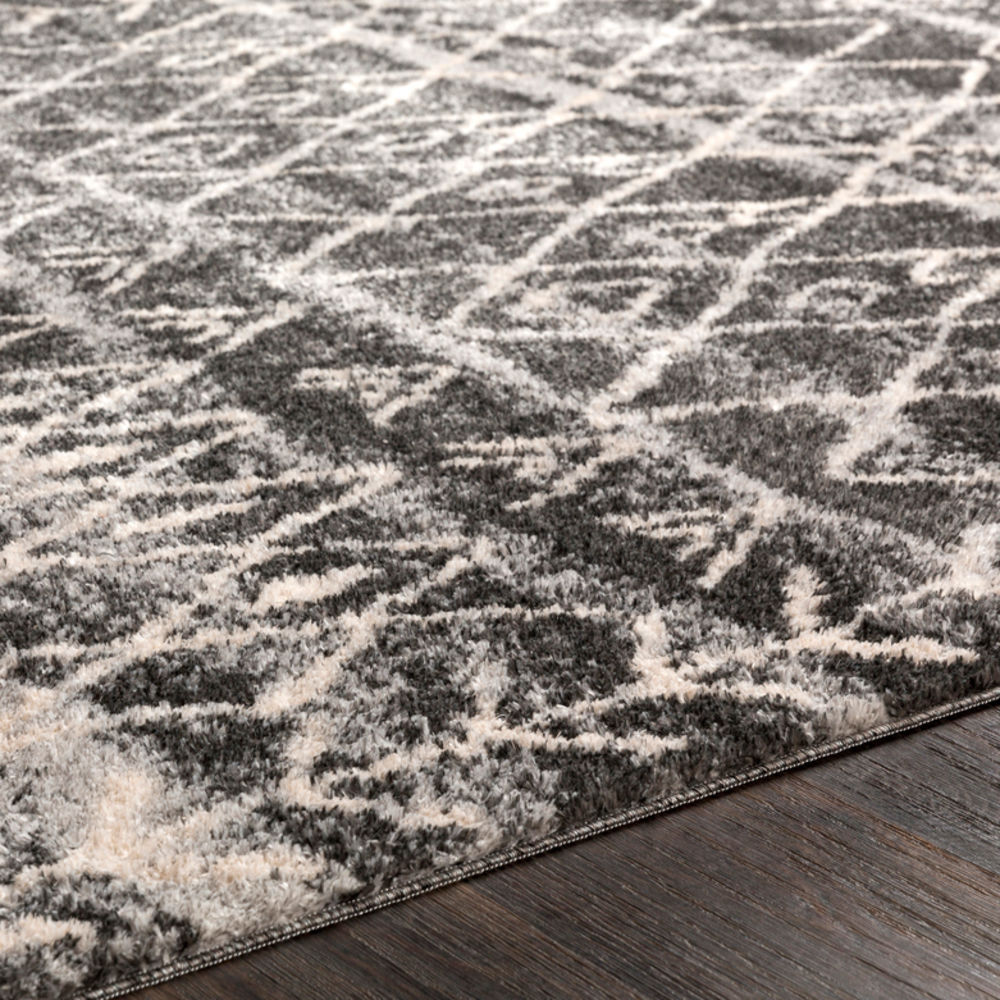 Surya Flokati FKT2306 Medium Gray Synthetic Abstract Rug from the Shag