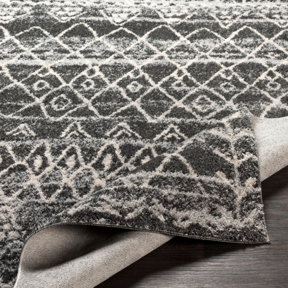 Surya Flokati FKT2306 Medium Gray Synthetic Abstract Rug from the Shag